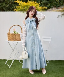 one after another NICE CLAUP | 【Denim Collection】ボレロ＋デニムロングワンピース(ワンピース)