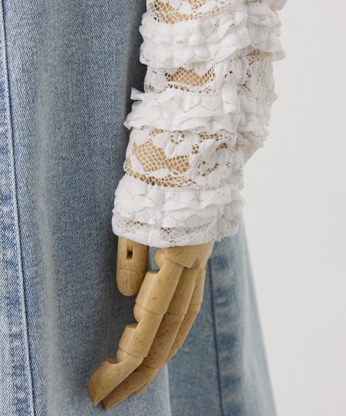 one after another NICE CLAUP（ワンアフターアナザーナイスクラップ）の「【Denim Collection】ボレロ＋デニムロングワンピース（ワンピース・レディース・ブルー系その他/オフホワイト/ブラック・FREE）」の6枚目の写真