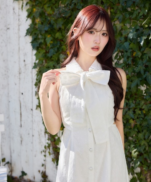 one after another NICE CLAUP(ワンアフターアナザーナイスクラップ)の「【Denim Collection】ボレロ+デニムロングワンピース(ワンピース・レディース・ブルー系その他/オフホワイト/ブラック・FREE)」の18枚目の写真