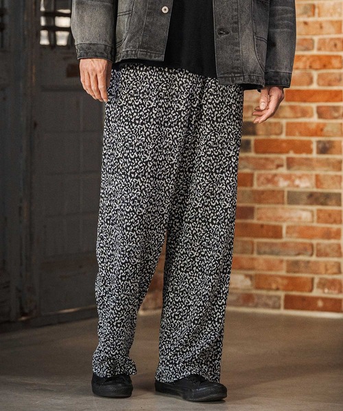 CAMBIO（カンビオ）の「mp14604- Leopard Pleats Wide Straight Pants ロングパンツ(2026GIM-013)（その他パンツ・メンズ・ホワイト/ブラック/ブラウン・S/M/L）」の6枚目の写真