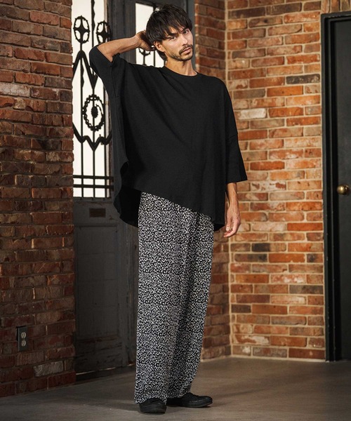 CAMBIO（カンビオ）の「mp14604- Leopard Pleats Wide Straight Pants ロングパンツ(2026GIM-013)（その他パンツ・メンズ・ホワイト/ブラック/ブラウン・S/M/L）」の7枚目の写真