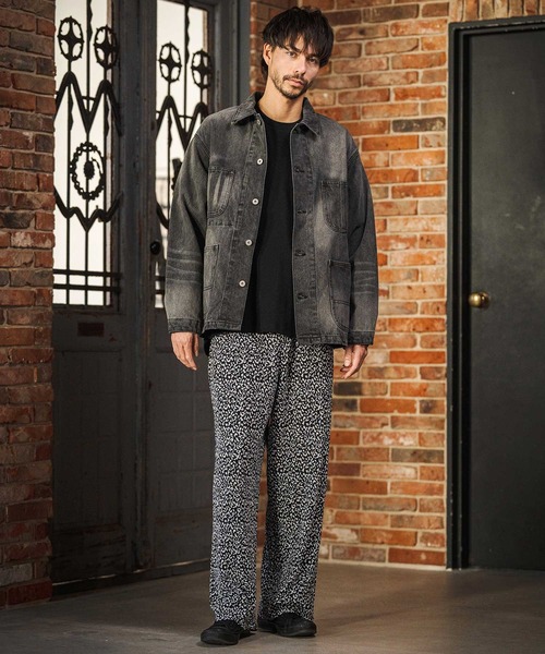 CAMBIO（カンビオ）の「mp14604- Leopard Pleats Wide Straight Pants ロングパンツ(2026GIM-013)（その他パンツ・メンズ・ホワイト/ブラック/ブラウン・S/M/L）」の9枚目の写真