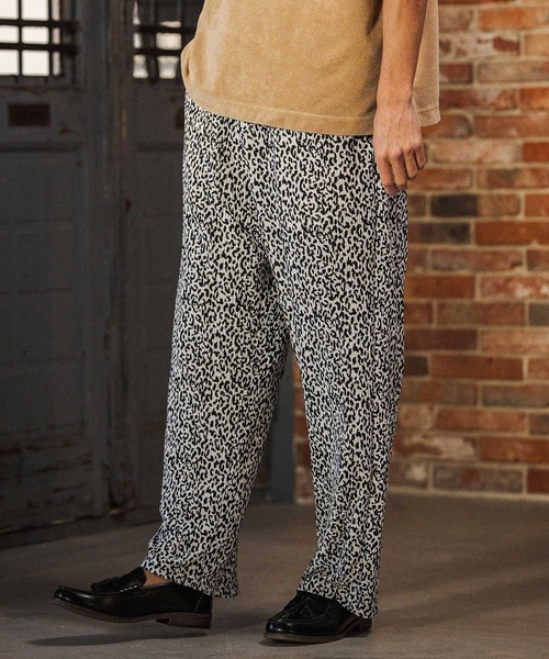 CAMBIO（カンビオ）の「mp14604- Leopard Pleats Wide Straight Pants ロングパンツ(2026GIM-013)（その他パンツ・メンズ・ホワイト/ブラック/ブラウン・S/M/L）」の17枚目の写真