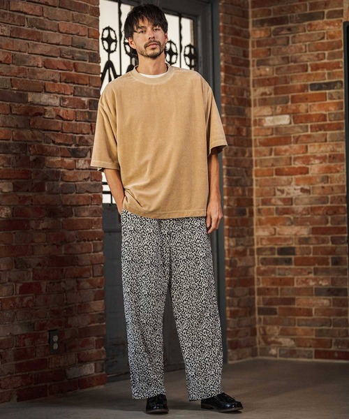 CAMBIO（カンビオ）の「mp14604- Leopard Pleats Wide Straight Pants ロングパンツ(2026GIM-013)（その他パンツ・メンズ・ホワイト/ブラック/ブラウン・S/M/L）」の20枚目の写真