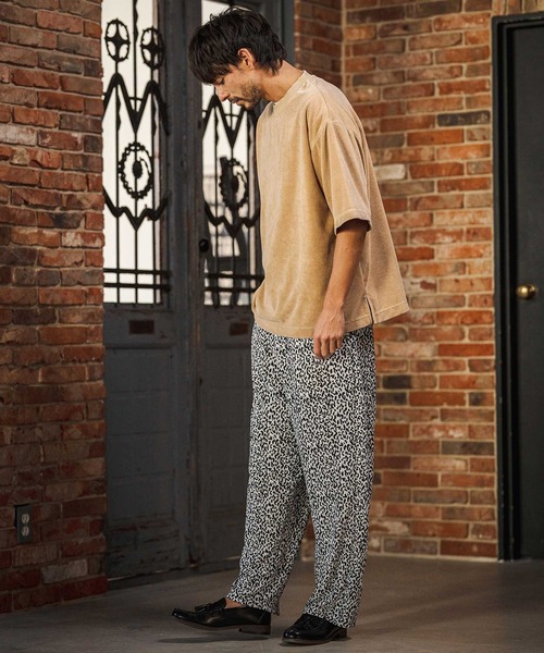 CAMBIO（カンビオ）の「mp14604- Leopard Pleats Wide Straight Pants ロングパンツ(2026GIM-013)（その他パンツ・メンズ・ホワイト/ブラック/ブラウン・S/M/L）」の21枚目の写真