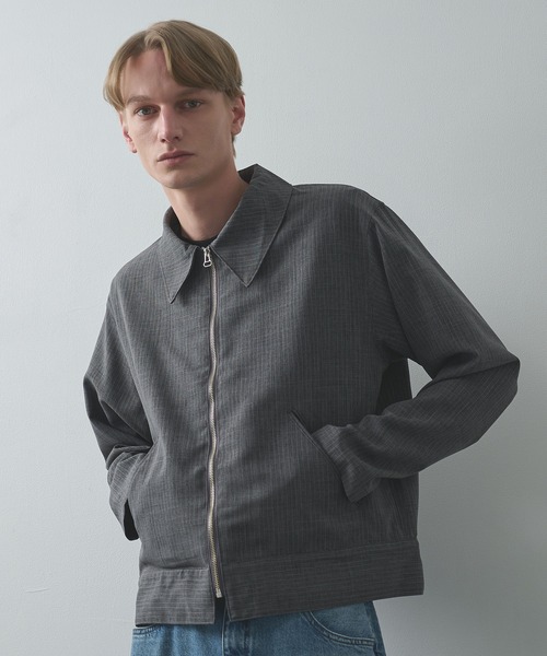 Jieda(ジエダ)の「【Jieda/ジエダ】STRIPE ZIP JACKET(ブルゾン・メンズ・グレー/ネイビー/ブラック・1/2)」の13枚目の写真