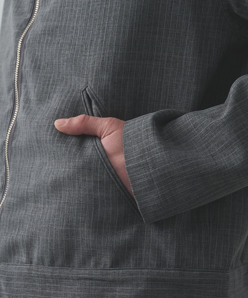 Jieda(ジエダ)の「【Jieda/ジエダ】STRIPE ZIP JACKET(ブルゾン・メンズ・グレー/ネイビー/ブラック・1/2)」の19枚目の写真