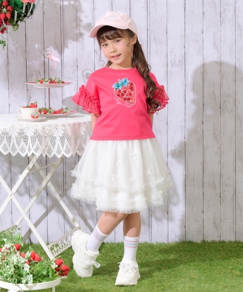 mezzo piano（メゾピアノ）の「【UV】キラキラロゴ　キャップ（キャップ・キッズ・ライトピンク/サックスブルー・F）」の11枚目の写真