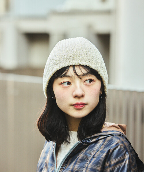 FREAK'S STORE（フリークスストア）の「リブニット帽/ニットビーニー（ニットキャップ/ビーニー・レディース・グリーン/ピンク/ブラウン/チャコールグレー/オフホワイト・ONE SIZE）」の2枚目の写真