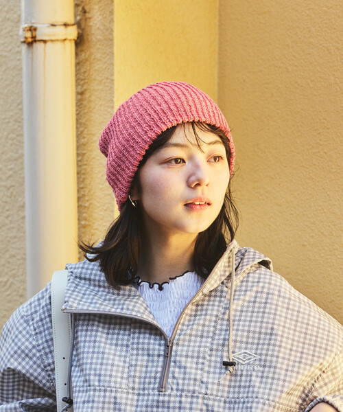 FREAK'S STORE（フリークスストア）の「リブニット帽/ニットビーニー（ニットキャップ/ビーニー・レディース・グリーン/ピンク/ブラウン/チャコールグレー/オフホワイト・ONE SIZE）」の17枚目の写真