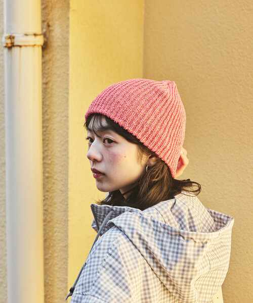 FREAK'S STORE（フリークスストア）の「リブニット帽/ニットビーニー（ニットキャップ/ビーニー・レディース・グリーン/ピンク/ブラウン/チャコールグレー/オフホワイト・ONE SIZE）」の20枚目の写真