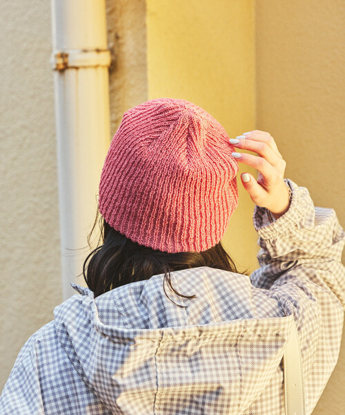FREAK'S STORE（フリークスストア）の「リブニット帽/ニットビーニー（ニットキャップ/ビーニー・レディース・グリーン/ピンク/ブラウン/チャコールグレー/オフホワイト・ONE SIZE）」の21枚目の写真