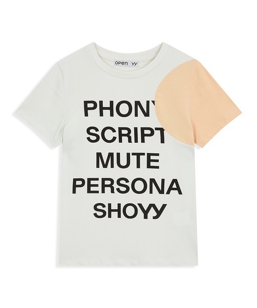 OPEN Yy（オープンワイワイ）の「【OPEN YY】YY DOT TYPO TEE（Tシャツ/カットソー・レディース・ホワイト/チャコールグレー/ブルー・M）」の8枚目の写真