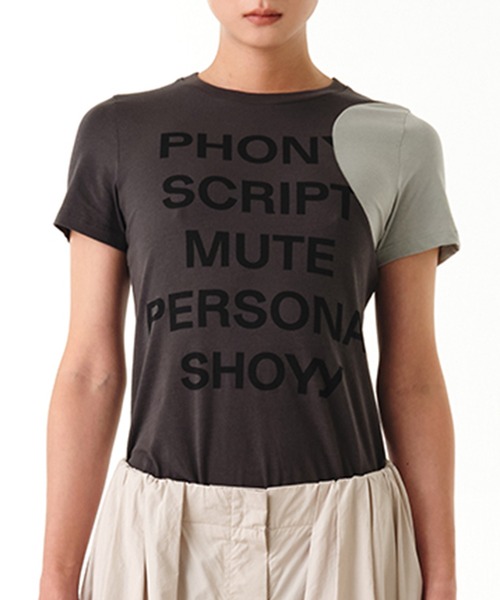 OPEN Yy（オープンワイワイ）の「【OPEN YY】YY DOT TYPO TEE（Tシャツ/カットソー・レディース・ホワイト/チャコールグレー/ブルー・M）」の15枚目の写真