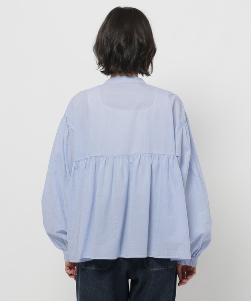 niko and...（ニコアンド）の「ボウタイリボンブラウス（シャツ/ブラウス・レディース・ブルー/オフホワイト・FREE）」の17枚目の写真