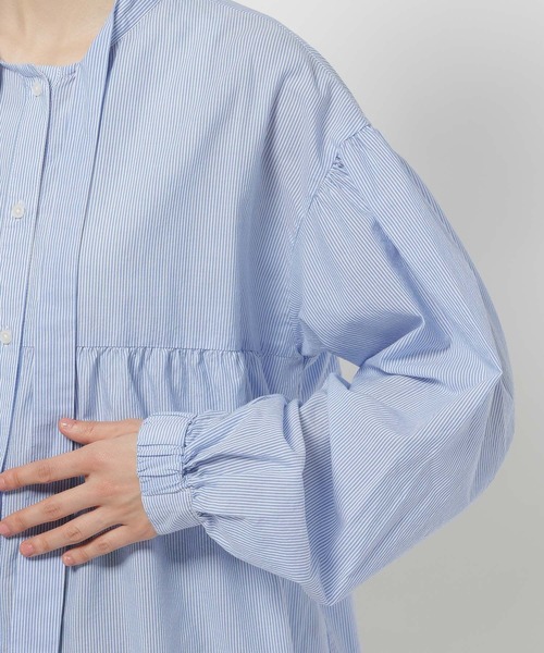 niko and...（ニコアンド）の「ボウタイリボンブラウス（シャツ/ブラウス・レディース・ブルー/オフホワイト・FREE）」の22枚目の写真