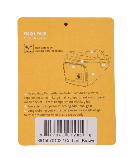 Carhartt(カーハート)の「【T17】【CARHARTT/カーハート】WAIST PACK(ボディバッグ/ウエストポーチ・メンズ・その他1/ブラウン/ネイビー・FREE)」の15枚目の写真
