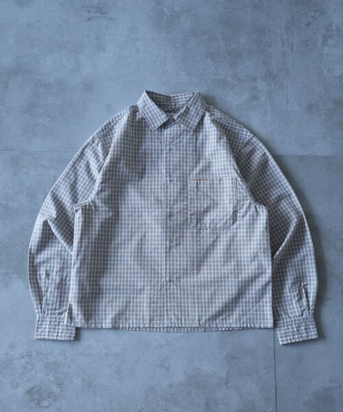 FFEIN(フェイン)の「【FFEIN(フェイン)】アソートワンポイントボックス長袖チェックシャツ / シャツ レギュラーカラー 長袖 ワンポイント 刺繍 レイヤード ポケット(シャツ/ブラウス・メンズ・ダークグリーン/ライトブルー/オレンジ/ブラック/オレンジ系その他/ネイビー・SMALL/MEDIUM/X-SMALL/LARGE)」の9枚目の写真