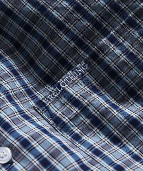 FFEIN(フェイン)の「【FFEIN(フェイン)】アソートワンポイントボックス長袖チェックシャツ / シャツ レギュラーカラー 長袖 ワンポイント 刺繍 レイヤード ポケット(シャツ/ブラウス・メンズ・ダークグリーン/ライトブルー/オレンジ/ブラック/オレンジ系その他/ネイビー・SMALL/MEDIUM/X-SMALL/LARGE)」の21枚目の写真