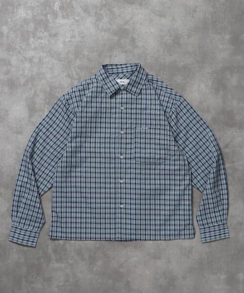 FFEIN(フェイン)の「【FFEIN(フェイン)】アソートワンポイントボックス長袖チェックシャツ / シャツ レギュラーカラー 長袖 ワンポイント 刺繍 レイヤード ポケット(シャツ/ブラウス・メンズ・ダークグリーン/ライトブルー/オレンジ/ブラック/オレンジ系その他/ネイビー・SMALL/MEDIUM/X-SMALL/LARGE)」の19枚目の写真