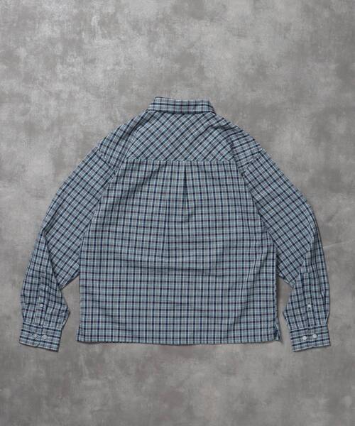 FFEIN(フェイン)の「【FFEIN(フェイン)】アソートワンポイントボックス長袖チェックシャツ / シャツ レギュラーカラー 長袖 ワンポイント 刺繍 レイヤード ポケット(シャツ/ブラウス・メンズ・ダークグリーン/ライトブルー/オレンジ/ブラック/オレンジ系その他/ネイビー・SMALL/MEDIUM/X-SMALL/LARGE)」の18枚目の写真