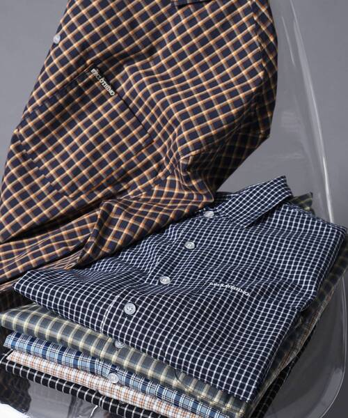 FFEIN(フェイン)の「【FFEIN(フェイン)】アソートワンポイントボックス長袖チェックシャツ / シャツ レギュラーカラー 長袖 ワンポイント 刺繍 レイヤード ポケット(シャツ/ブラウス・メンズ・ダークグリーン/ライトブルー/オレンジ/ブラック/オレンジ系その他/ネイビー・SMALL/MEDIUM/X-SMALL/LARGE)」の16枚目の写真