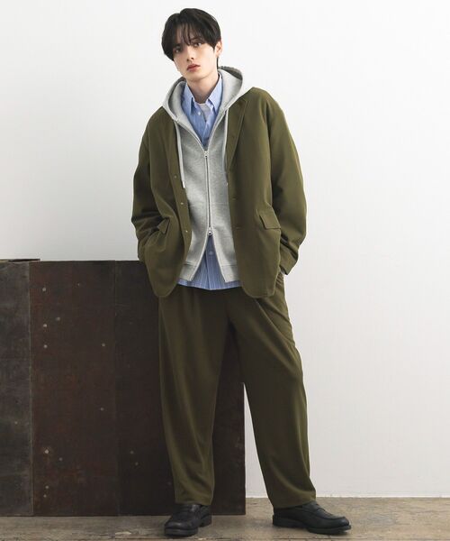 CRAFT STANDARD BOUTIQUE(クラフトスタンダードブティック)の「ボンディングスウェットジップパーカー(パーカー・メンズ・ライトグレー/ブラック・S/L/M)」の22枚目の写真