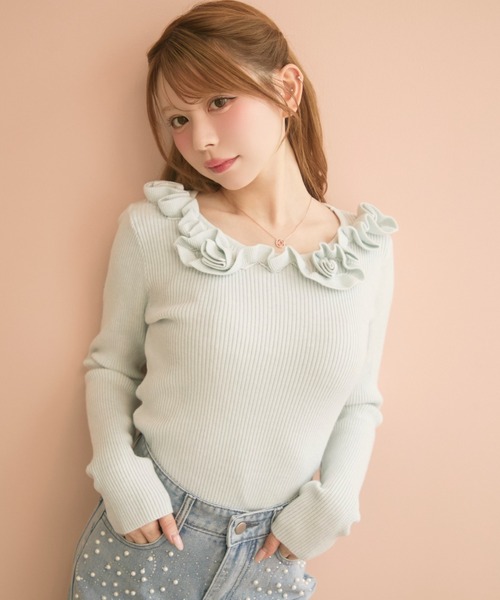 TITTY&CO.（ティティーアンドコー）の「ビジュー付きデニムパンツ（デニムパンツ・レディース・ブルー・MEDIUM/SMALL）」の15枚目の写真