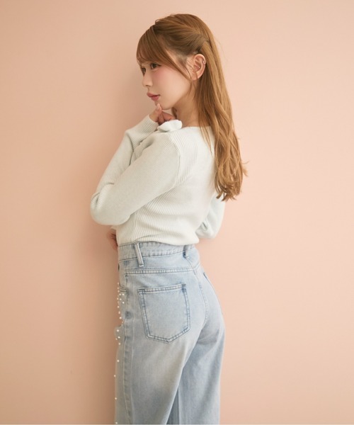 TITTY&CO.（ティティーアンドコー）の「ビジュー付きデニムパンツ（デニムパンツ・レディース・ブルー・MEDIUM/SMALL）」の19枚目の写真
