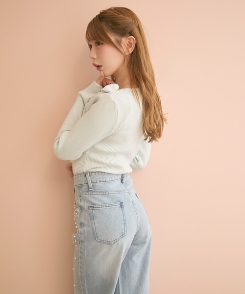 TITTY&CO.（ティティーアンドコー）の「ビジュー付きデニムパンツ（デニムパンツ・レディース・ブルー・MEDIUM/SMALL）」の20枚目の写真