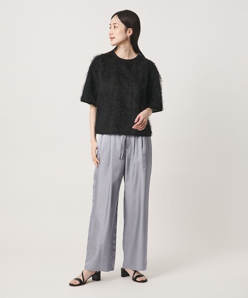 UNITED ARROWS(ユナイテッドアローズ)の「シルクライク イージーパンツ(その他パンツ・レディース・グレー/オフホワイト/ブラック/ライム/ダークブラウン・36/34/38)」の12枚目の写真