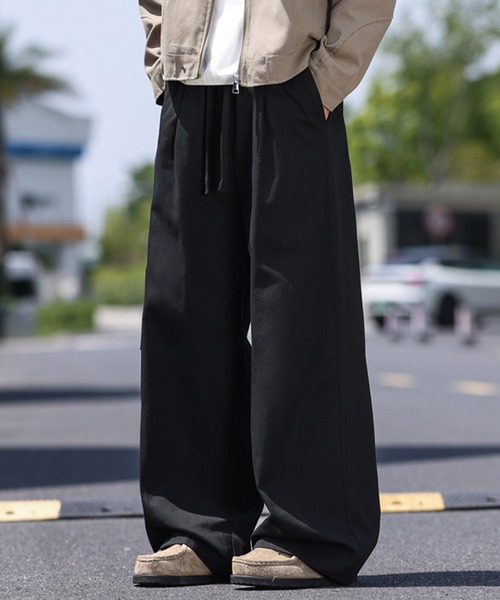 TOBEE(トゥビー)の「【TOBEE】 ワイドルーズスラックス /ストレートチノパンツ(チノパンツ・メンズ・ブラック/ベージュ/オフホワイト・MEDIUM/LARGE/X-LARGE)」の7枚目の写真