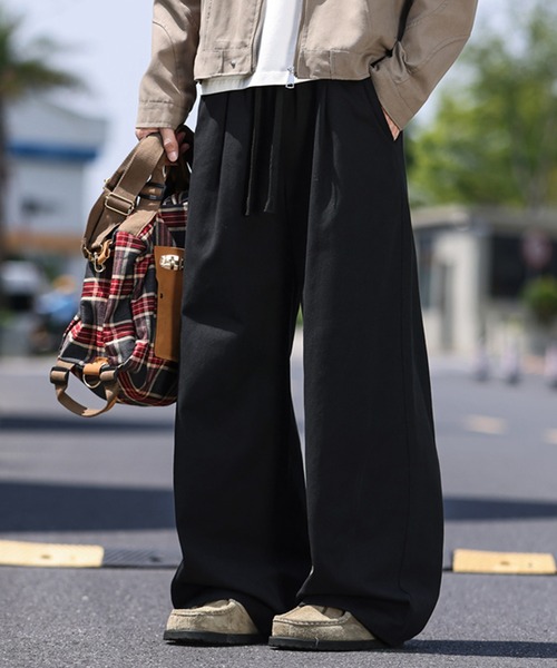 TOBEE(トゥビー)の「【TOBEE】 ワイドルーズスラックス /ストレートチノパンツ(チノパンツ・メンズ・ブラック/ベージュ/オフホワイト・MEDIUM/LARGE/X-LARGE)」の9枚目の写真