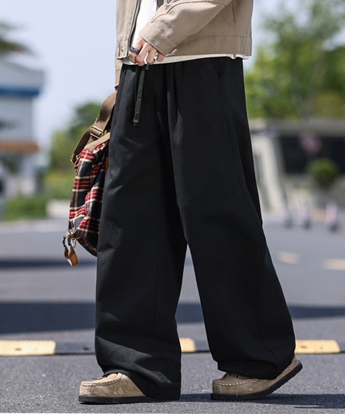 TOBEE(トゥビー)の「【TOBEE】 ワイドルーズスラックス /ストレートチノパンツ(チノパンツ・メンズ・ブラック/ベージュ/オフホワイト・MEDIUM/LARGE/X-LARGE)」の10枚目の写真