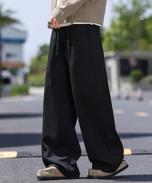 TOBEE(トゥビー)の「【TOBEE】 ワイドルーズスラックス /ストレートチノパンツ(チノパンツ・メンズ・ブラック/ベージュ/オフホワイト・MEDIUM/LARGE/X-LARGE)」の12枚目の写真
