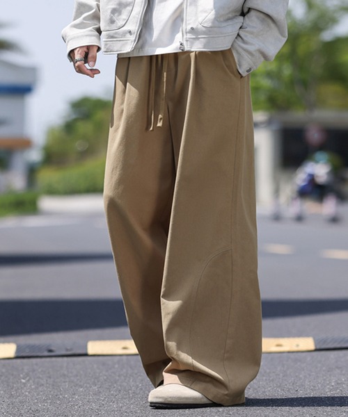 TOBEE(トゥビー)の「【TOBEE】 ワイドルーズスラックス /ストレートチノパンツ(チノパンツ・メンズ・ブラック/ベージュ/オフホワイト・MEDIUM/LARGE/X-LARGE)」の17枚目の写真