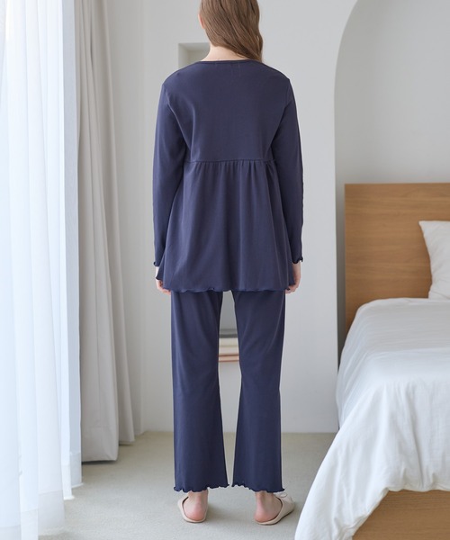 Rosemadame(ローズマダム)の「フライスパジャマ/ルームウェア/マタニティパジャマ/上下セット(産前・産後対応 マタニティ&授乳服)(マタニティウェア/グッズ・レディース・サックスブルー/ベージュ/ネイビー・M/L/LL)」の21枚目の写真