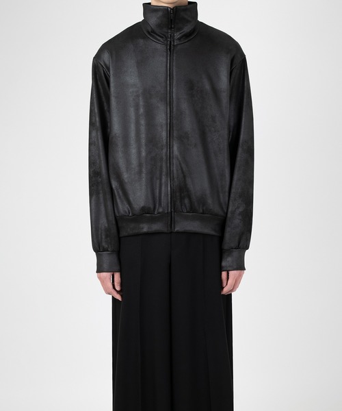 LAD MUSICIAN（ラッドミュージシャン）の「STRETCH FAUX LEATHER JERSEY TRACK JACKET（ジャージ・メンズ・ブラック・42/46/44）」の7枚目の写真
