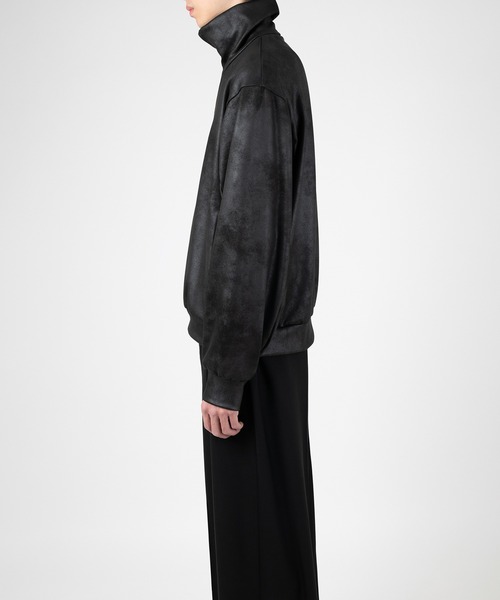 LAD MUSICIAN（ラッドミュージシャン）の「STRETCH FAUX LEATHER JERSEY TRACK JACKET（ジャージ・メンズ・ブラック・42/46/44）」の8枚目の写真