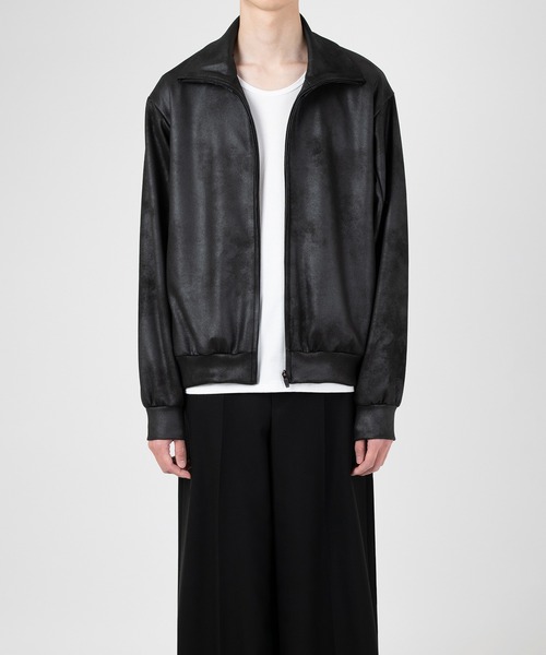 LAD MUSICIAN（ラッドミュージシャン）の「STRETCH FAUX LEATHER JERSEY TRACK JACKET（ジャージ・メンズ・ブラック・42/46/44）」の10枚目の写真