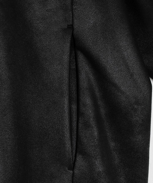 LAD MUSICIAN（ラッドミュージシャン）の「STRETCH FAUX LEATHER JERSEY TRACK JACKET（ジャージ・メンズ・ブラック・42/46/44）」の4枚目の写真