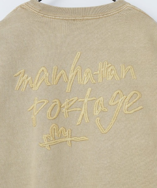 ManhattanPassage（マンハッタンパッセージ）の「[MANHATTAN PORTAGE/マンハッタンポーテージ] 別注 ピグメント染め 手書き風バックロゴ刺繍ロンT（Tシャツ/カットソー・レディース・ベージュ/チャコールグレー/アイボリー・S/XL/L/M）」の12枚目の写真