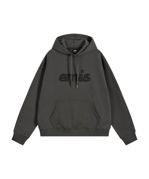 EMIS（イミス）の「COLOR-BLOCK APPLIQUE HOODIE（スウェット・レディース・アイボリー/グレー/チャコール・LARGE/MEDIUM/SMALL）」の3枚目の写真