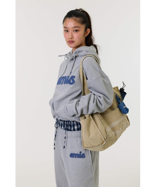 EMIS（イミス）の「COLOR-BLOCK APPLIQUE HOODIE（スウェット・レディース・アイボリー/グレー/チャコール・LARGE/MEDIUM/SMALL）」の14枚目の写真