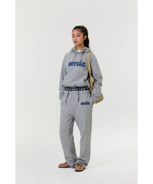 EMIS（イミス）の「COLOR-BLOCK APPLIQUE HOODIE（スウェット・レディース・アイボリー/グレー/チャコール・LARGE/MEDIUM/SMALL）」の21枚目の写真
