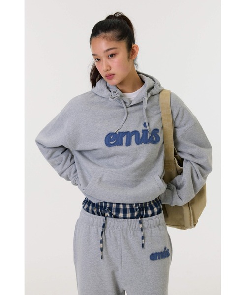 EMIS（イミス）の「COLOR-BLOCK APPLIQUE HOODIE（スウェット・レディース・アイボリー/グレー/チャコール・LARGE/MEDIUM/SMALL）」の18枚目の写真