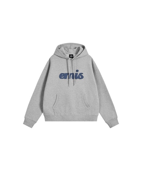 EMIS（イミス）の「COLOR-BLOCK APPLIQUE HOODIE（スウェット・レディース・アイボリー/グレー/チャコール・LARGE/MEDIUM/SMALL）」の4枚目の写真