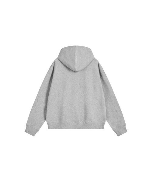 EMIS（イミス）の「COLOR-BLOCK APPLIQUE HOODIE（スウェット・レディース・アイボリー/グレー/チャコール・LARGE/MEDIUM/SMALL）」の5枚目の写真