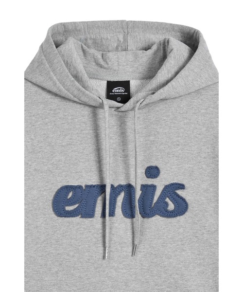 EMIS（イミス）の「COLOR-BLOCK APPLIQUE HOODIE（スウェット・レディース・アイボリー/グレー/チャコール・LARGE/MEDIUM/SMALL）」の6枚目の写真