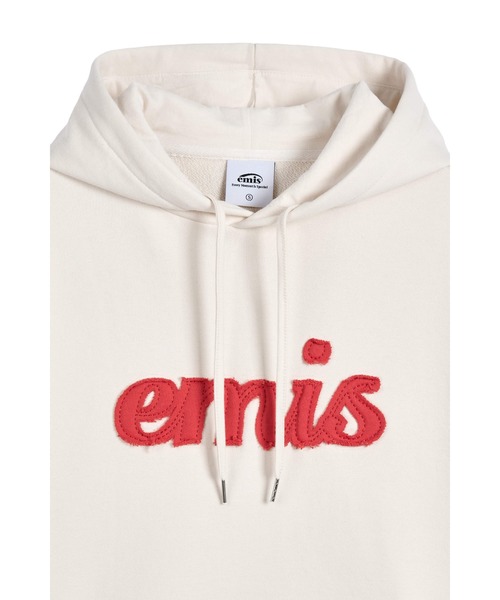 EMIS（イミス）の「COLOR-BLOCK APPLIQUE HOODIE（スウェット・レディース・アイボリー/グレー/チャコール・LARGE/MEDIUM/SMALL）」の10枚目の写真